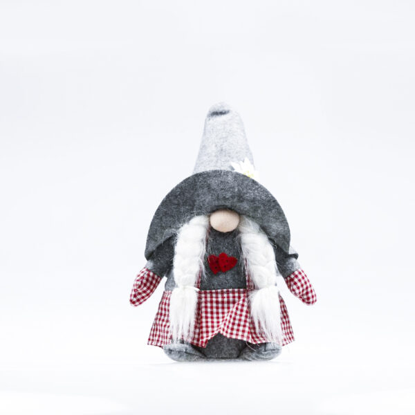 Fermaporta Decorativo Gnomo stile Tirolese Naso Ceramica Natale Altezza cm 45 di 