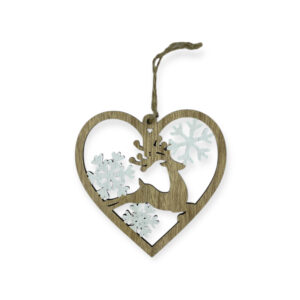 Cuore traforato cervo - Marrone chiaro