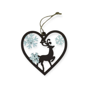 Cuore traforato cervo - Marrone scuro